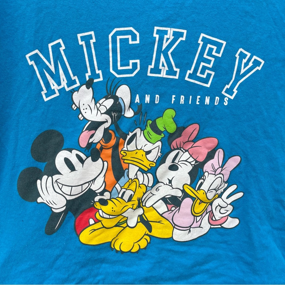 Disney Mickey Mouse & Friends blue graphic crop top t-shirt. - Picture 3 of 6